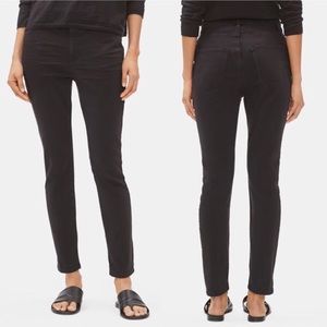Eileen Fisher Cotton Skinny Ankle Jeans in Black